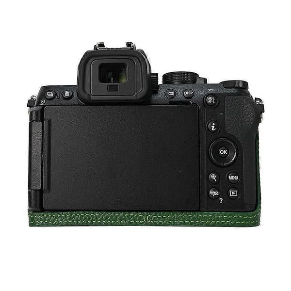 Ægte læder kamerataske til Nikon Z 50 II - Grøn