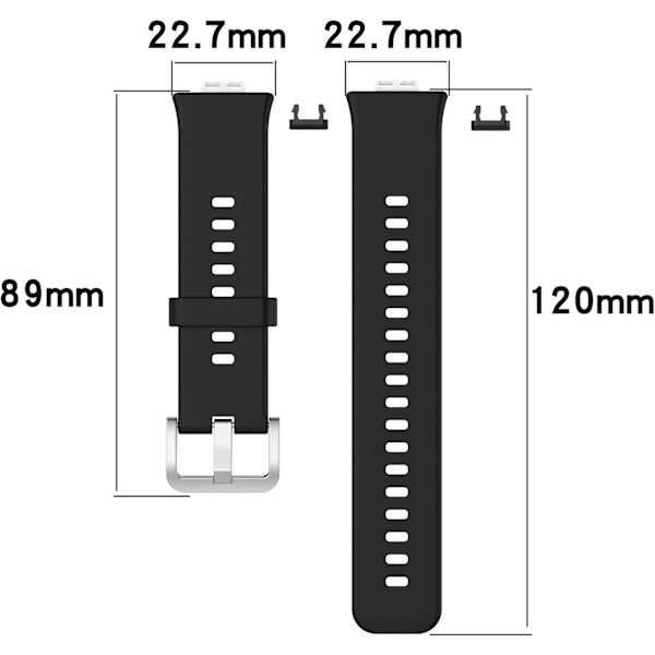 (3-Pakning) Remmer Kompatible med Huawei Watch Fit Rem, Myk Silikon Sport Erstatning Fargerikt Bånd for Kvinner Menn (Svart+Rosa+Lilla)