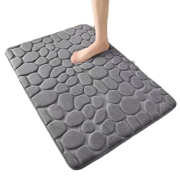 Absorberende dusjmatte, badematte, sklisikker baderomsmatte, 40 x 60 cm, mørkegrå
