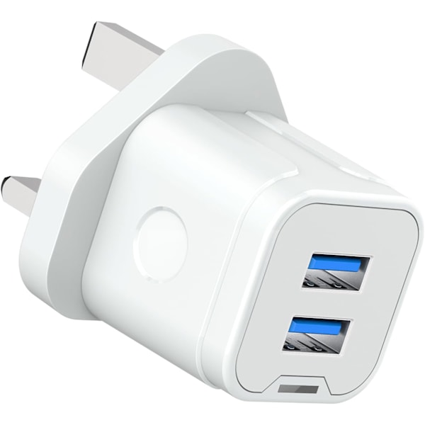 iPhone USB Stik, Dobbelt USB Oplader Stik Adapter UK 3 Ben Stikkontakt Oplader Dobbelt Port