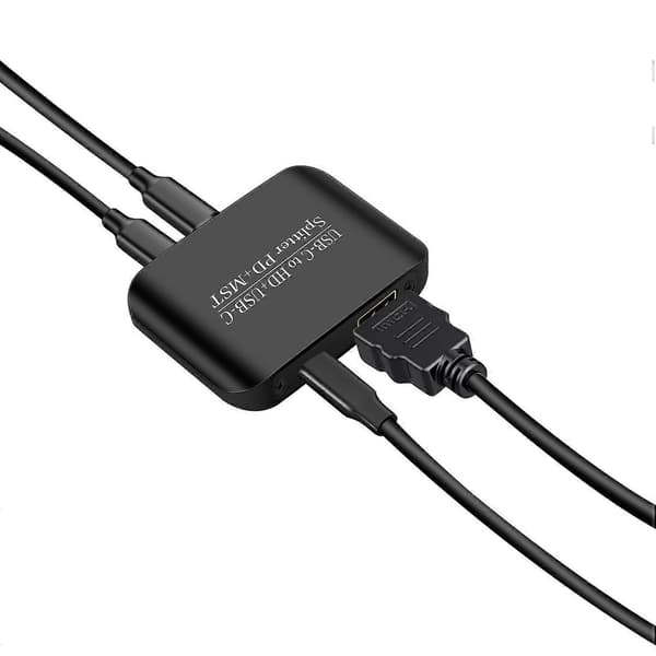 NK-E70 Type-C - HD+Type-C -jakaja 4K 60Hz MST/SST -näyttöadapteri tukee PD-latausta