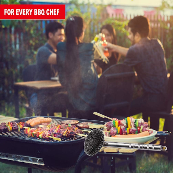 Resegrillskrapa BBQ Borste - Säker Borstfri Grillborste i Rostfritt Stål
