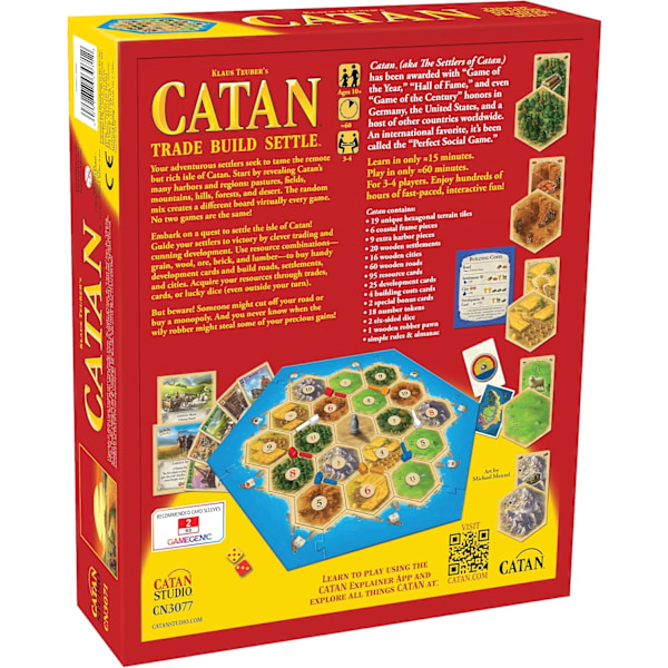 Catan Studios | Catan | Brädspel | Ålder 10+ | 3-4 Spelare | 60 Minuters Spelstid