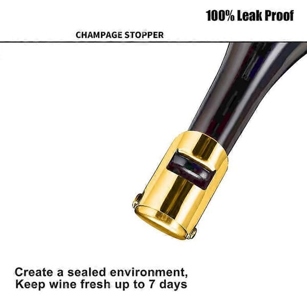 Champagne Propper med Champagne Saver i Rustfrit Stål