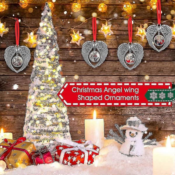 12 stk. Engel Vinge Blank Varm Transfer Trykking Sublimering Ornament
