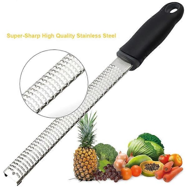 Sitronzester, kjøkkenrivjern i rustfritt stål