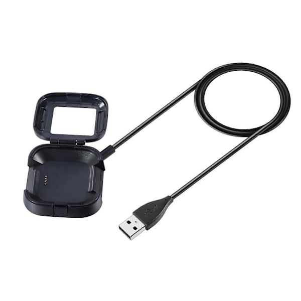 Bärbar USB-kabel Laddningsfodral Box Laddare Docka för Fitbit Versa 2