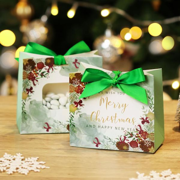20 st Julklappsaskar Kartongband, Små Julklappsaskar, Presentpåsar för Barn