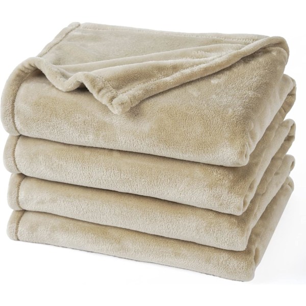 Ultrasoft Fleecefilt Dubbel Storlek 127x152cm, Noppfri Lyxig Plysch Mysig Flanell 280GSM Lätt Vikt Pläd 127cmX152cm