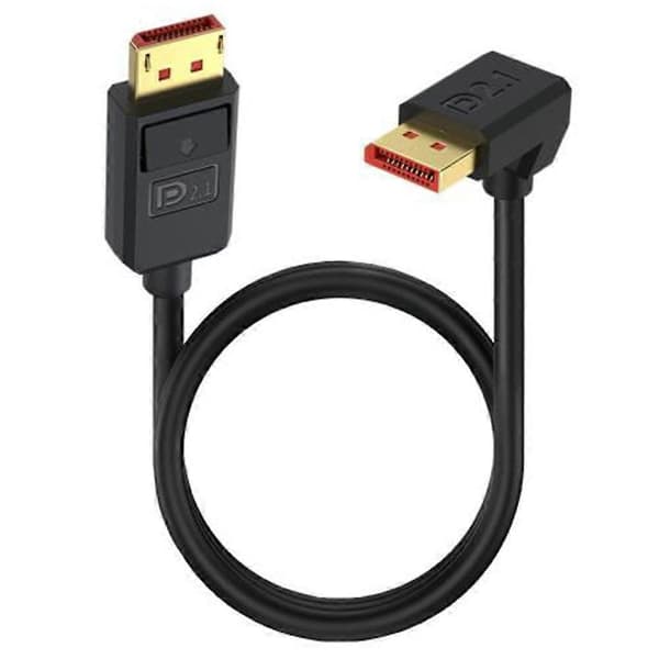 1,2 m DisplayPort 2.1 til oppvinklet DP2.1 forlengelseskabel 54 Gbps 16K 30 Hz videokabel