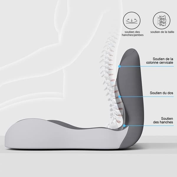 Ergonomisk setepute i minneskum – Egnet for kontorstoler, etc.; lindrer isjias