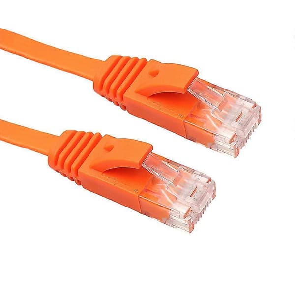 Ethernet Cat6 Internet Nätverk Platt Svart Kabel Sladd Patch Rj45 För PC Router