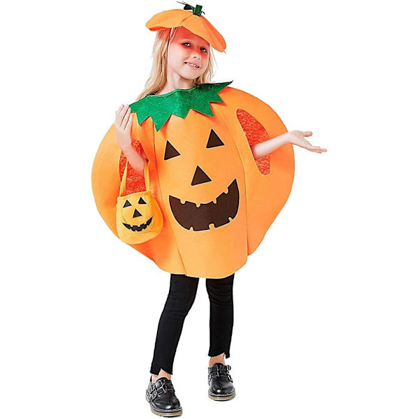 Halloween Græskar Kostumer, Halloween Børnetøj Græskar Tøj Performance Tøj, 1*Græskar Kostumer+1*græskar hat