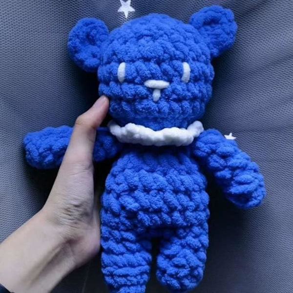 Stickgarn 4xStickgarn för Virkning, Mjuk Chunky Garn för Garnprojekt classic blue
