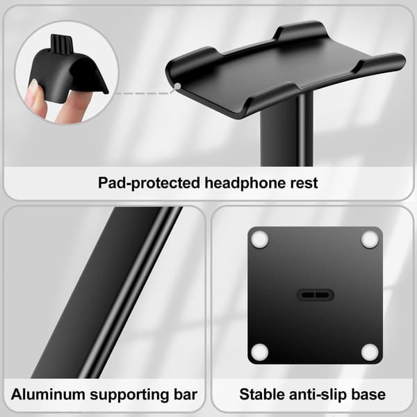 Hovedtelefonholder Hovedtelefonstativ Universal Aluminium Gaming Headset Holder