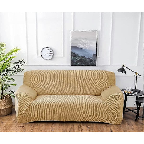 Elastiske sofatrekk, universelt sofatrekk for sofa med armlener (Svart, 1-seter)
