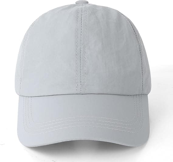 Baseballkeps för kvinnor, solhatt med hästsvans, golfkepsar för damer, korsade justerbara hattar light grey