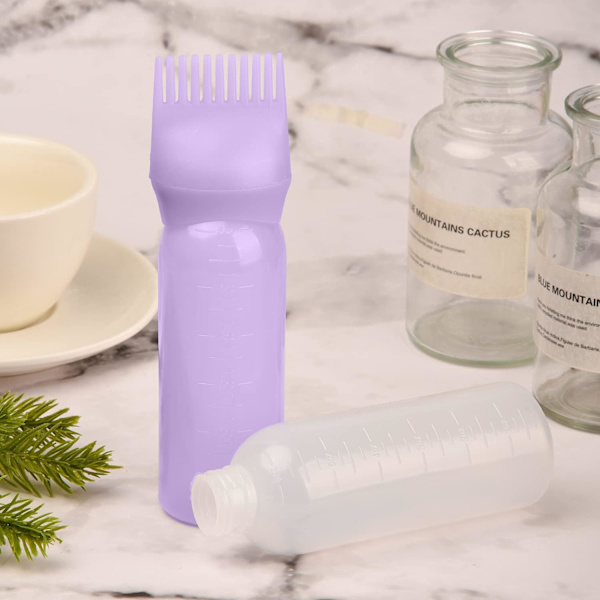 1 Pakkaus Violetti Hiusväriharja Pullo Juurikampa Applikatoripullo Hiusväri Applikatori Päänahan Hoitopullo (Violetti)