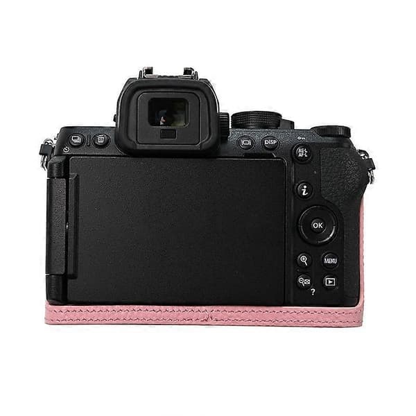 Ægte læder kamerataske til Nikon Z 50 II - Pink