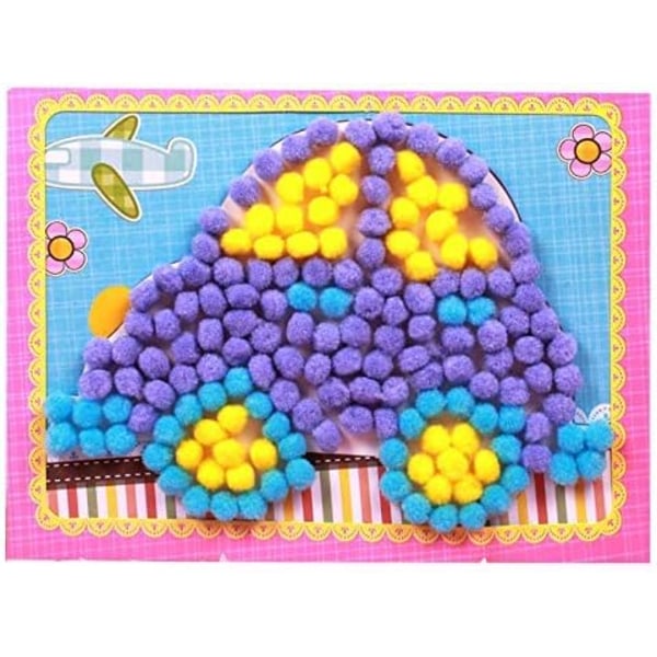 Pom-Pom pallot, 100200 kpl 8mm askarteluun pieniä mini pom-pomeja - Punainen väri