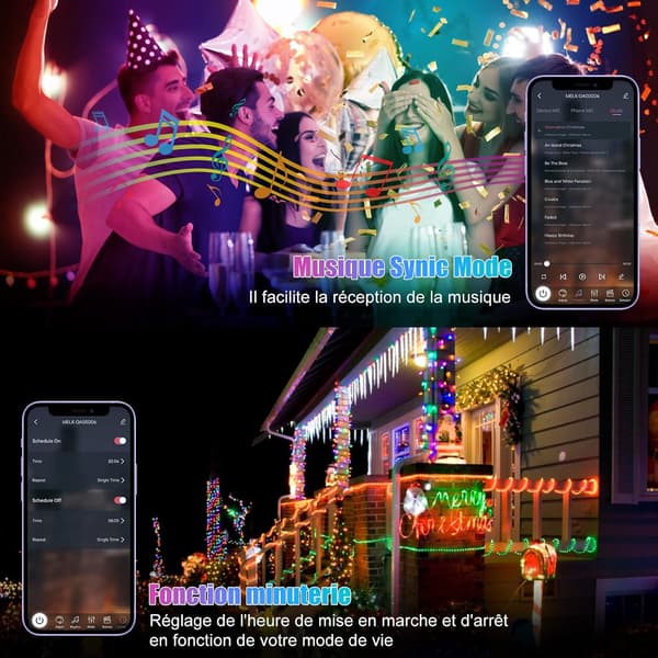 20 meter smarta ljusslingor med fjärrkontroll, USB-driven, för jul, Halloween, bröllop och festdekorationer.