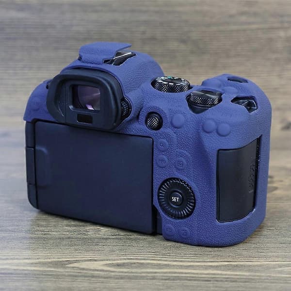 Q2M Silikonfodral för Canon EOS R6 Mark II Repskydd Digital S2s Kameraskydd - Sapphi
