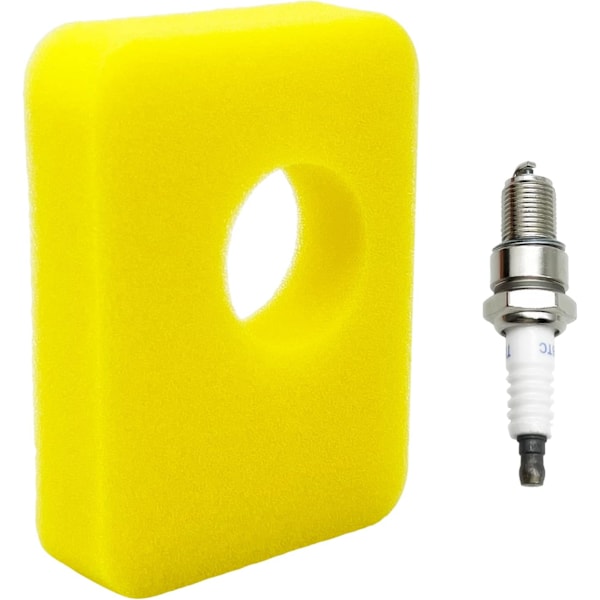 Luftfilter for gressklipper Erstatningsluftfilter 799579 Luftfilter for gressklipper og tennplugg for Briggs Stratton-motor