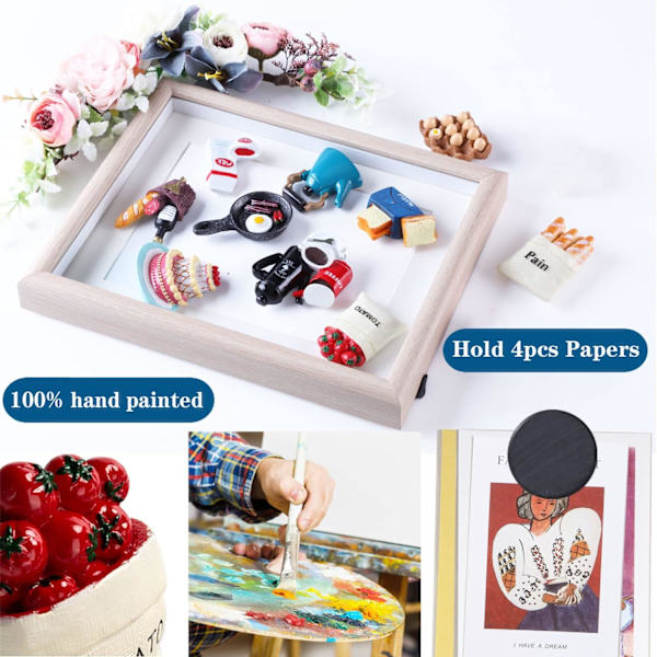10-pack söta magneter för kylskåpsmagnet 3D mat harts kylskåpsmagneter, dekoration för kök kontor whiteboard magneter