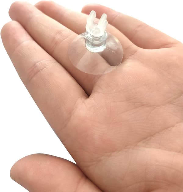 Sugkoppar för akvarierör, 3/16\" luftrörshållare med klämmor, 24-pack, klar