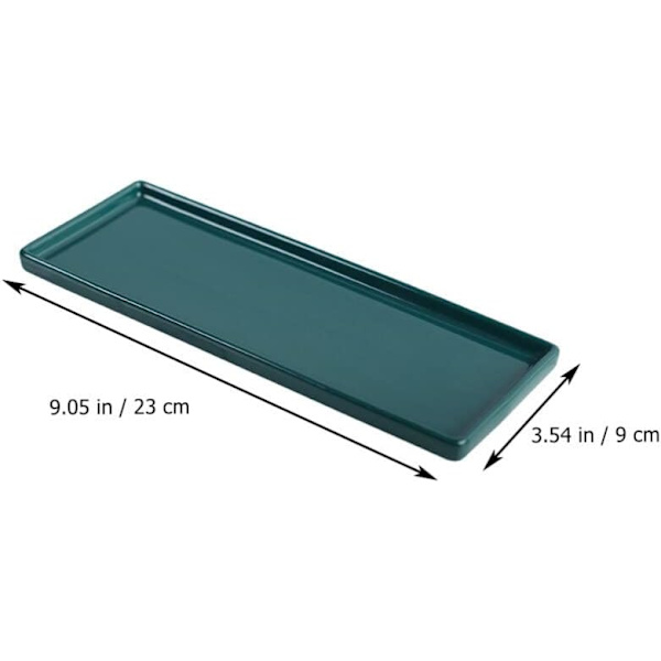 Keramisk Toalettbricka Smyckeskål Badkarbricka Badrumsbricka Porslinsservetter Vanity Organizer