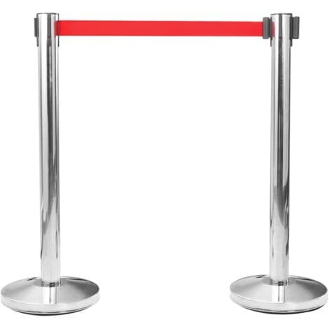 Sisäänvedettävä nauhaeste 200 cm punainen