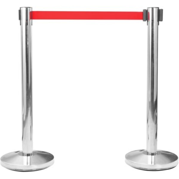 Utdragbar bandbarriär 200 cm Röd