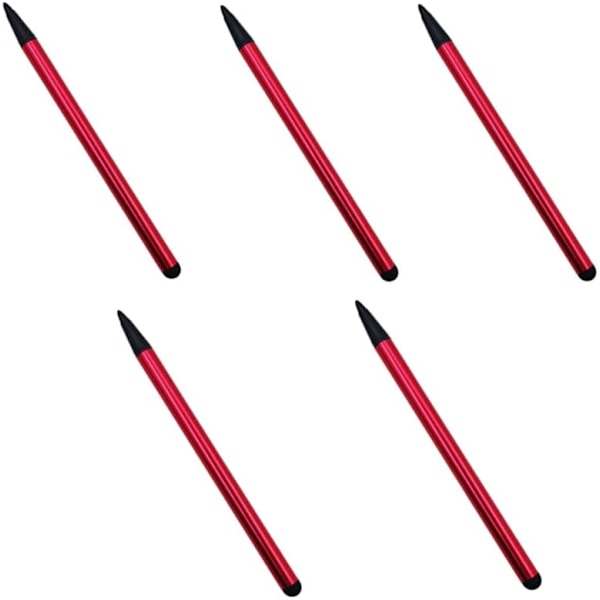 Pakke med 5 x 2 i 1 Stylus Pen til Touchskærme