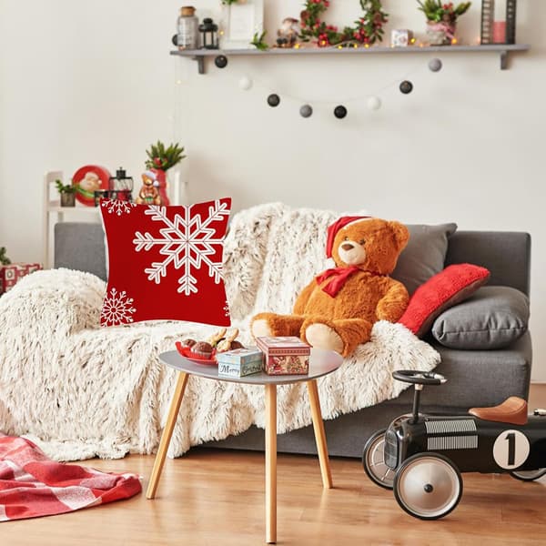 Julkuddeöverdrag, Julkuddeöverdrag i Linne, Julkuddeöverdrag för Dekoration, Julkuddar för Soffa, för Soffa, Vardagsrum, Sovrum