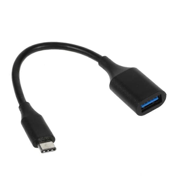 USB 3.1 Typ-C OTG Värdkabel för Macbook Laptop Tablet Mobiltelefon - Svart