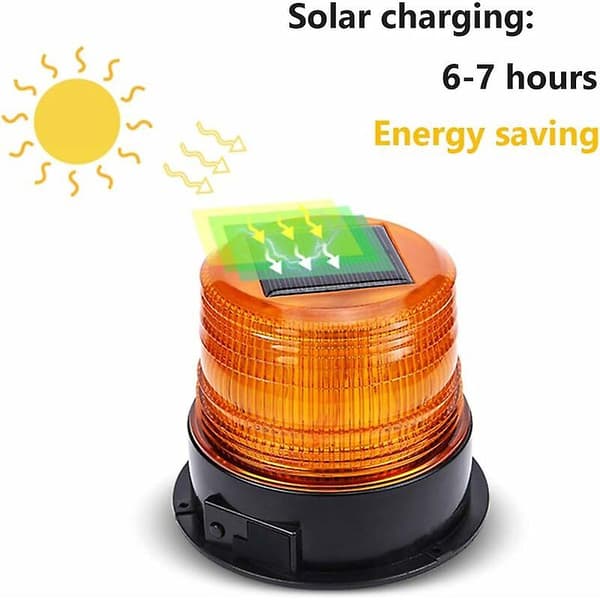 (Solar/USB Advarselslys) 5V LED Roterende Magnet Advarselslys Bil Lastbil Trådløs Super Lys Blinklys