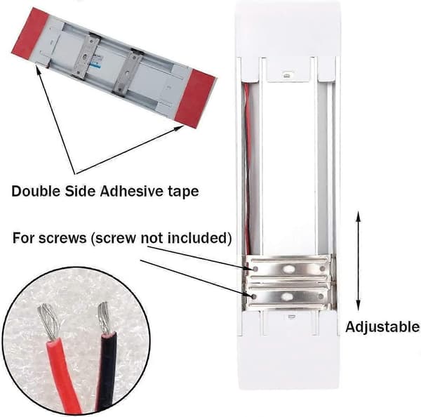 12V 72LED Indvendige Lys 2-pak, Loftlys Strip Lys med On/Off Kontakt