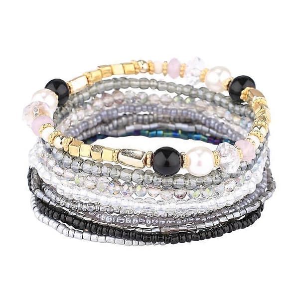 Sæt Bøhmisk Multilayer kvast armbånd Håndlavede Wrap Armbånd
