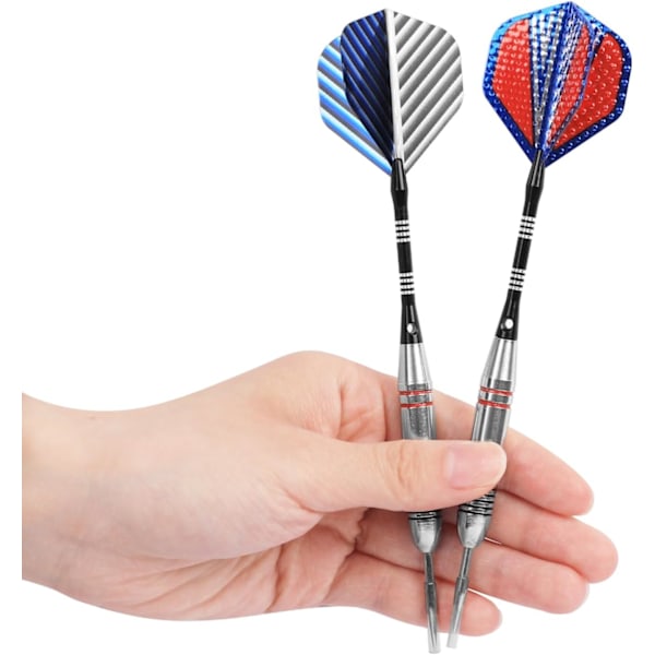 Professionellt Dartset Stålspets - Aluminium Skaft Dartfjädrar med 24 Gram - 3 st