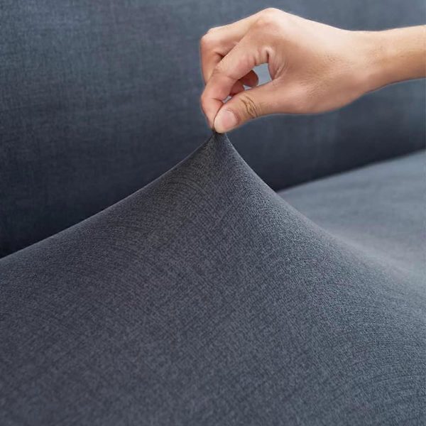 Sofatrekk uten armlener, stretch, armløs sofatrekk, 2-seters sofatrekk