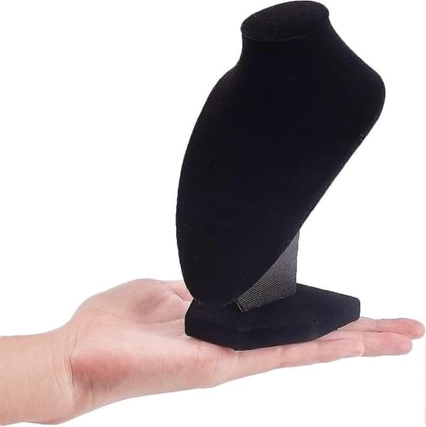 2 kpl 3D samettinen kaulakoruketjun pidike, 10x7x15cm (4x2,5x6 tuumaa)