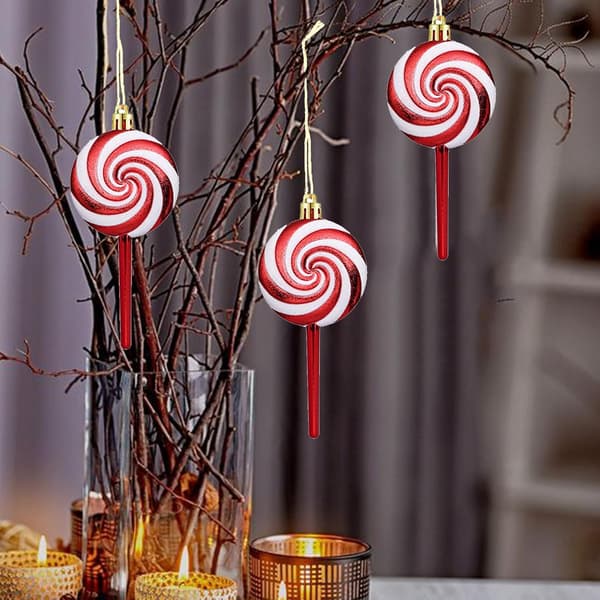 12 julgranspynt, pepparkakor, lollipop, gyllene julgranshängen