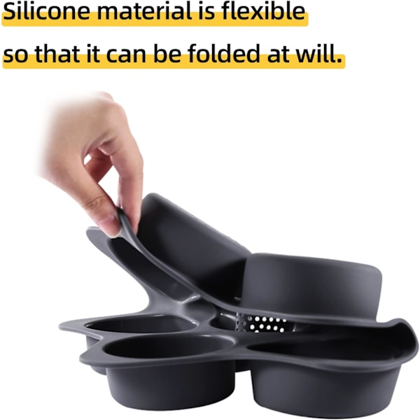 Silikonform för hamburgerbröd, 7 hålrumsform, non-stick bakform, lätt att ta ur