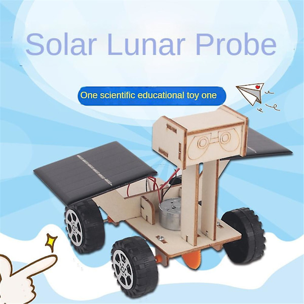 DIY Puinen Tiede Kokeilu Malli Paketti Aurinkoenergia Kuun Kulkija, STEM Projekti Koulutuslelut Lapsille Lahjat