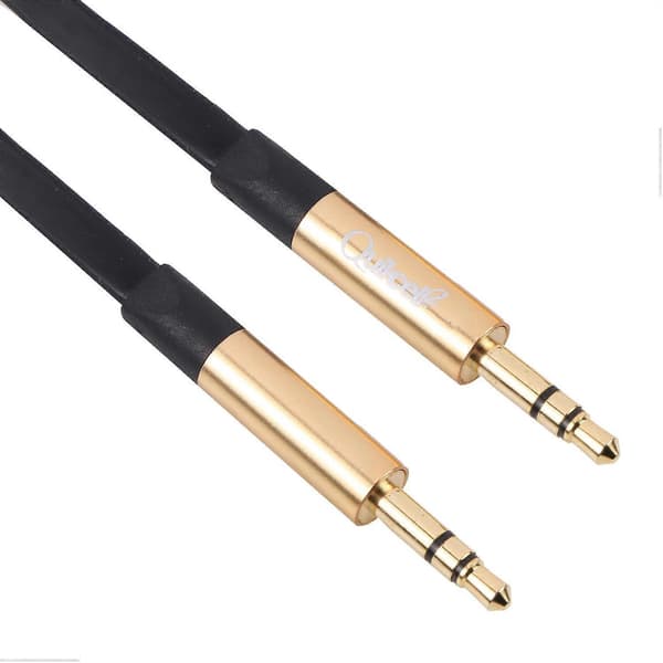QUILCELL 1m Audio Forlængerkabel Guldbelagt 3.5mm Jack Han til Han Aux Kabel