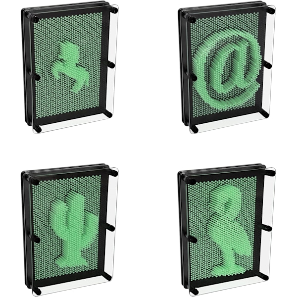 Selvlysende Pin Art Impresjonsleketøy/Ideell for hjem og kontor/Morsom nyhetsgave / 3D Morsom Skrivebordskulptur Gadget 18cm x 13cm