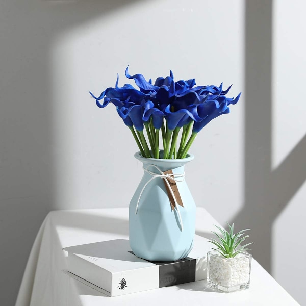 24 stk. Kunstige Latex Calla Liljer, Realistiske Stilkliljer Falske Blomsterbuketter