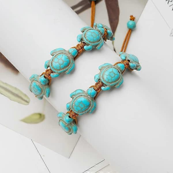 Boheme Turkis Skildpadde Armbånd Vintage