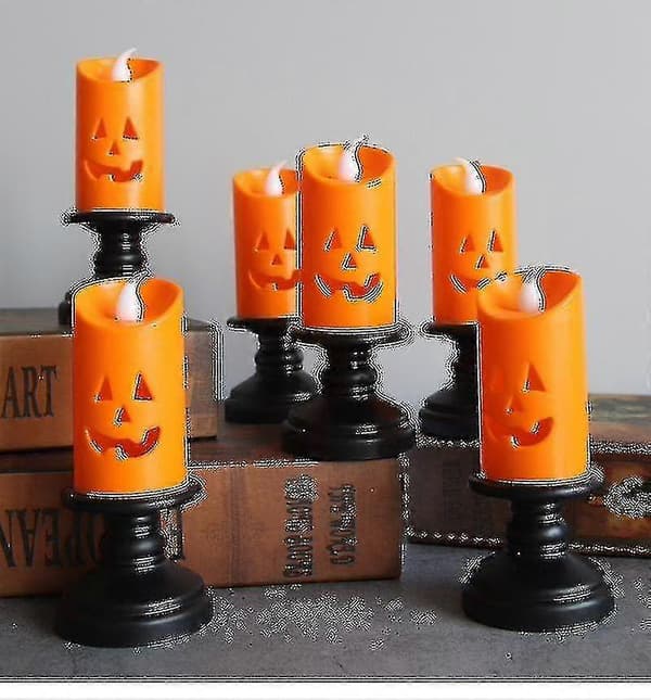 2023-halloween Lysestake, LED Lysestake Lampe, Halloween Festdekorasjon-1