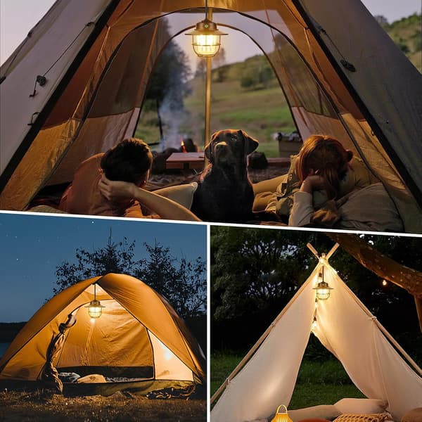 1 Campinglykt - Oppladbar Hengelampe - Bærbar Teltlampe - IP65 Vanntett - 4 Lysmoduser